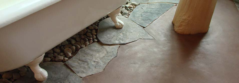 Close up photo of a beautiful earthen floor (also known as adobe floor)